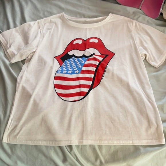 SHEIN Tops - ROLLING STONES TEE